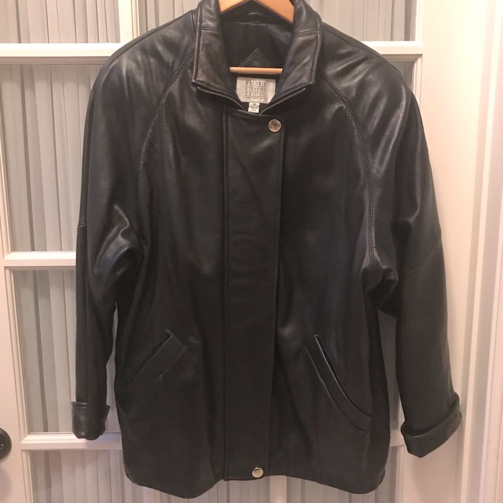 Valerie Steven’s All Leather Jacket Petite Size M